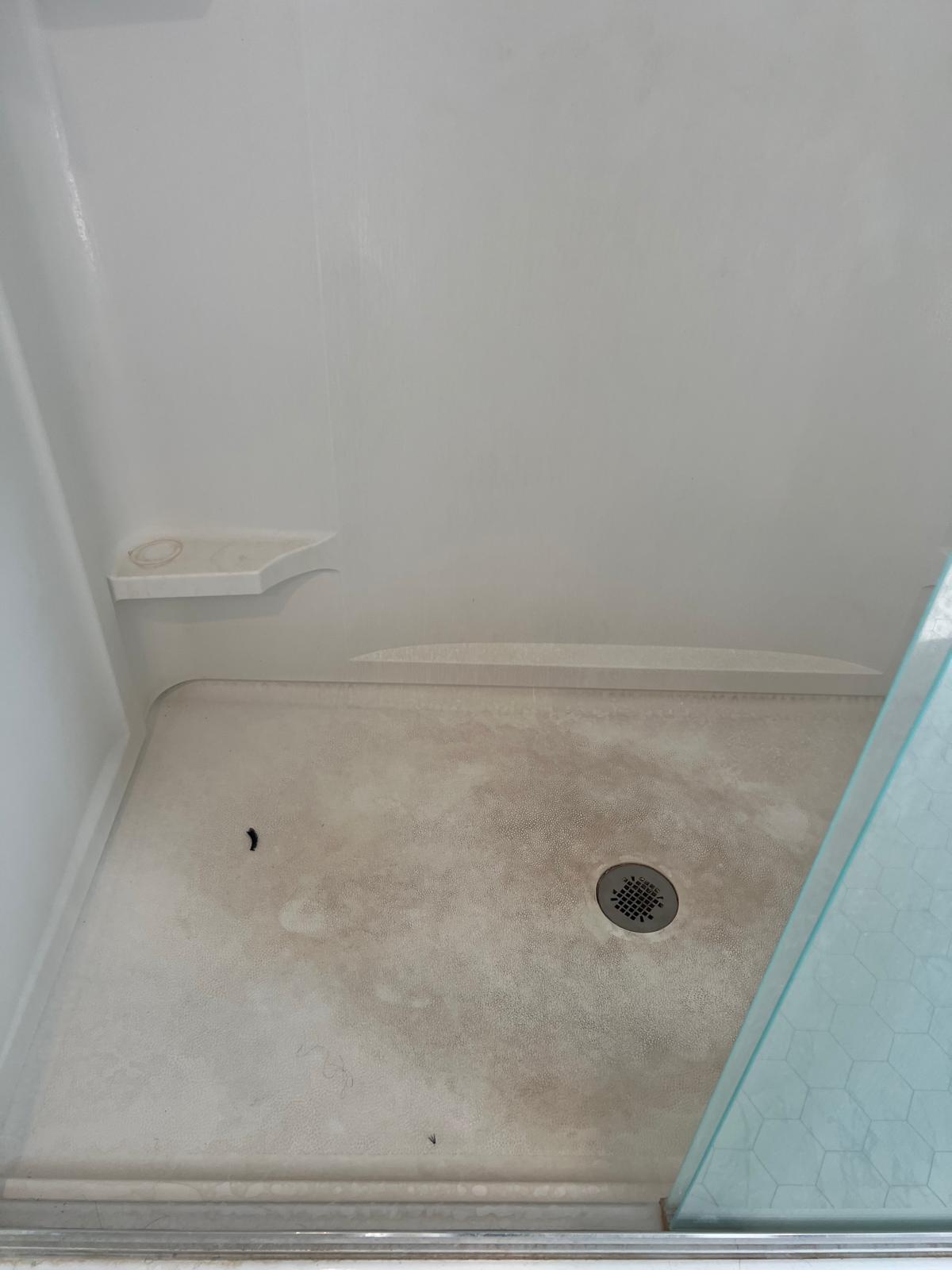 Before shower cleaning