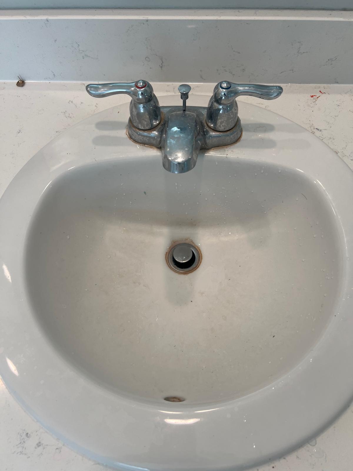 Before sink cleaning