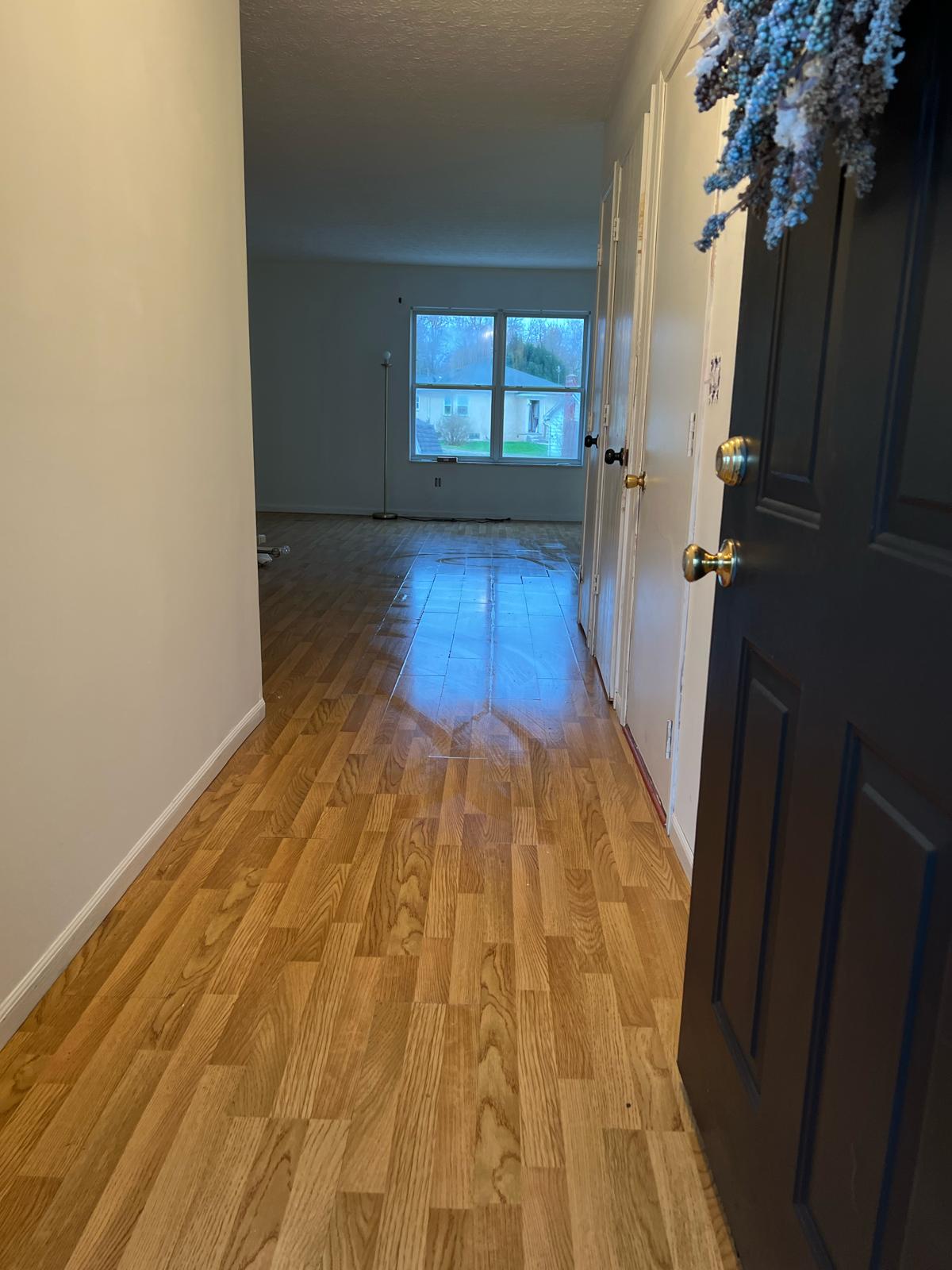 After hallway cleaning